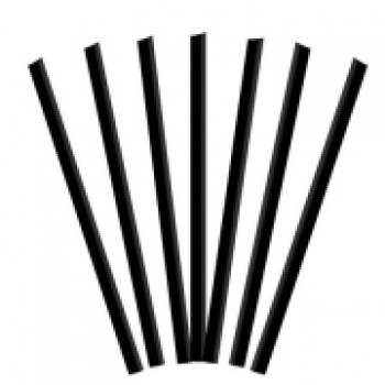 OLA-CANUDO PLASTICO PRETO MILK SHAKE 25PC X 250UN